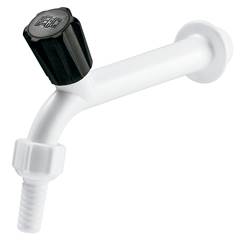 TORNEIRA PLASTICA 1/2” TANQUE PAREDE BRANCA 15CM COM BICO