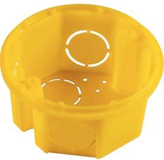 CAIXA LUZ PLÁSTICA 3X3 OCTAGONAL AMARELA