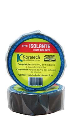FITA ISOLANTE 18MMX05M PRETA