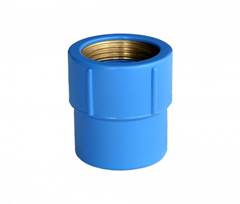 LUVA ROSCÁVEL 020MM X 1/2 AZUL BUCHA LATÃO LISO ROSCÁVEL