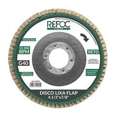 DISCO LIXA FLAP 7” GRÃO 120 RETO