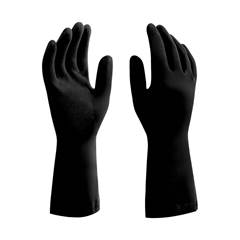 LUVA LATEX PRETA 08G FORRADA PRO157