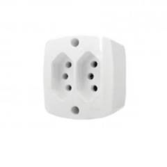 CONJUNTO DE INTERRUPTOR COM 2 TOMADA DE SOBREPOR 2P+T DE 20A  LINHA BOX RETANGULAR