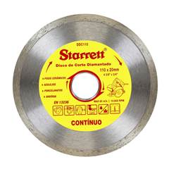 DISCO DIAMANTADO LISO 110X20MM PORCELANATO