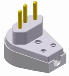 PINO MACHO 2P+T 20A GG CINZA COM PRENSA CABO