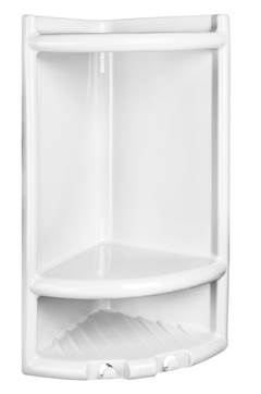 PORTA SHAMPOO PLASTICO BRANCO PARA BANHEIRO