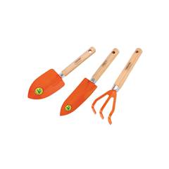 CONJUNTO PARA JARDIM 03 PEÇAS COM CABO MADEIRA 78102801