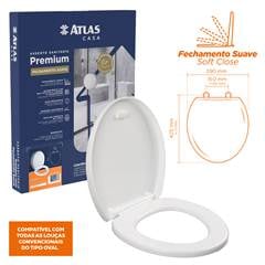 ASSENTO SANITARIO BRANCO OVAL C/SOFT CLOSE
