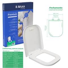 ASSENTO SANITARIO BRANCO QUADRADO QUADRA PREMIUM