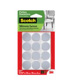 FELTRO REDONDO PEQUENA 19 MM BRANCO CARTELA COM 12 UNIDADES