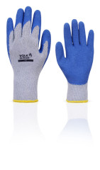 LUVA MALHA LÁTEX CORRUGADA AZUL 09 G