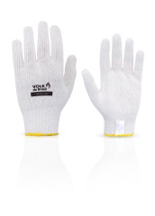 LUVA MALHA LISA 04 FIOS BRANCA 10 U