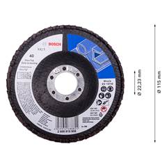 DISCO LIXA FLAP 4.1/2” GRAO 040 RETO
