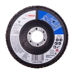 DISCO LIXA FLAP 4.1/2” GRAO 040 RETO