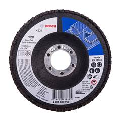 DISCO LIXA FLAP 4.1/2” GRAO 120 RETO