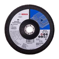 DISCO LIXA FLAP 7” GRAO 060 RETO
