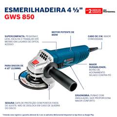ESMERILHADEIRA ANG 4 1/2 850W 220 M9510