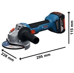 ESMERILHADEIRA ANG 5” 18V GWS C/BAT