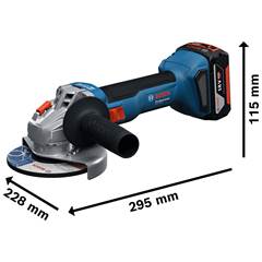 ESMERILHADEIRA ANG 5” 18V GWS C/BAT