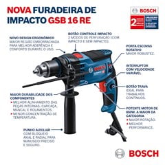 FURADEIRA IMP 1/2” 850W 220V GSB16