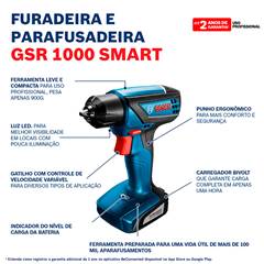 FURADEIRA/PARA BAT 12V BAT+MAL GSR1000