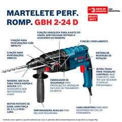 MARTELETE 820W 127V 02KG GBH2-24