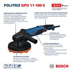 POLITRIZ ANG 07” 1100W 220V GPO11-180S