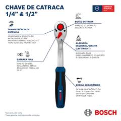 CATRACA 1/2” CABEÇA REDONDA