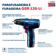 FURADEIRA/PARAF 12V COMBO GSR120+GDR120