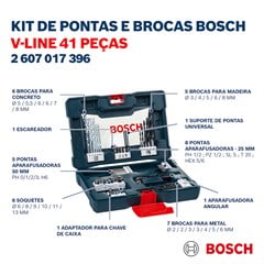 JOGO BROCA E BITS 41PCS V-LINE