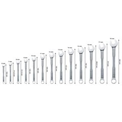 JOGO CHAVE COMBINADA 12PC 06A19MM