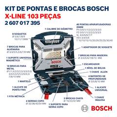 JOGO FERRAMENTAS 103PC X-LINE 2607017395